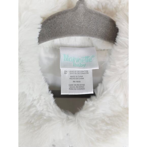 Nanette Lapore Bably White Silver Polka Dot Winter Jacket 24 Months - Picture 5 of 6